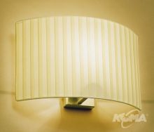 Wall street kinkiet 32cm 1x40W E27 satin nickel abaur wstazki kremowy